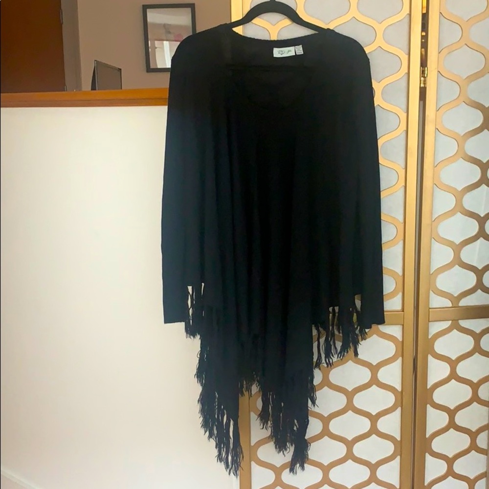 Black Fringe Sweater